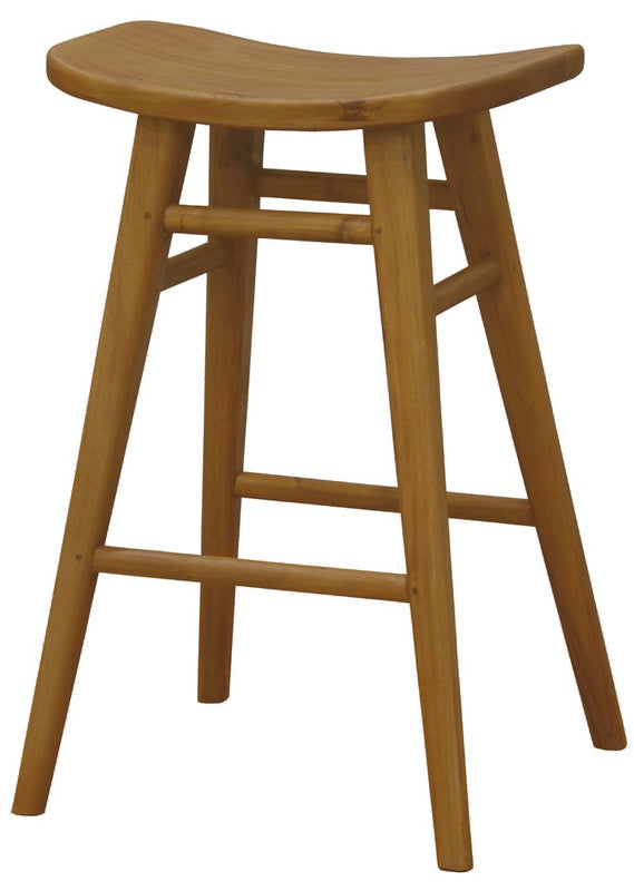Hugh Wooden Counter Stool Caramel