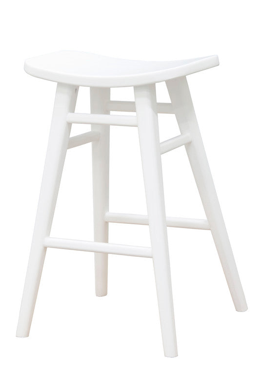 Zane Wooden Counter Stool White