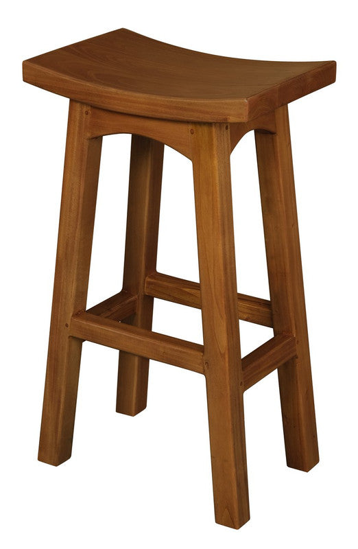 Olive Wooden Bar Stool