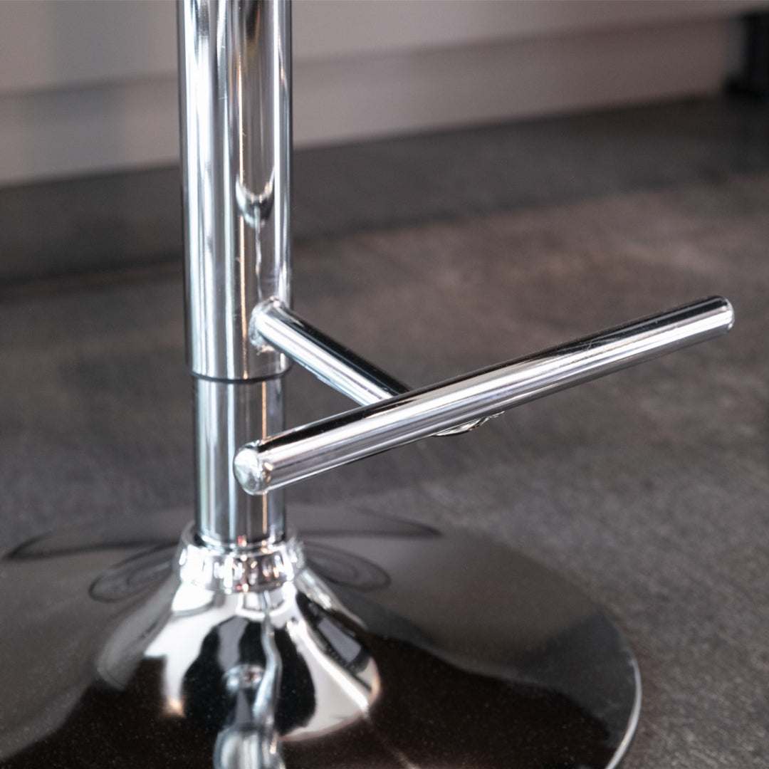 Oak Velvet Bar Table Swivel Adjustable (Set of 2) Black