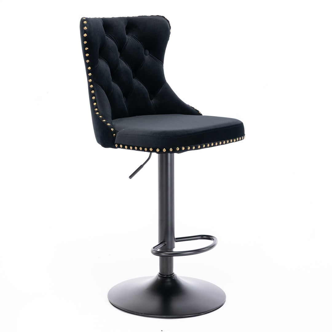 Orion Velvet Bar Table Swivel Adjustable (Set of 4)