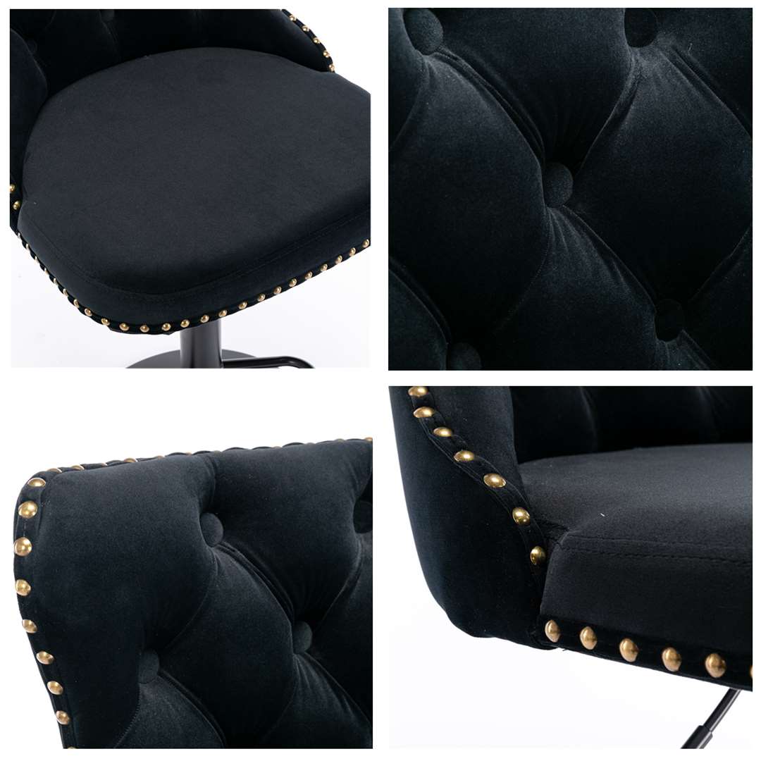 Orion Velvet Bar Table Swivel Adjustable (Set of 4)