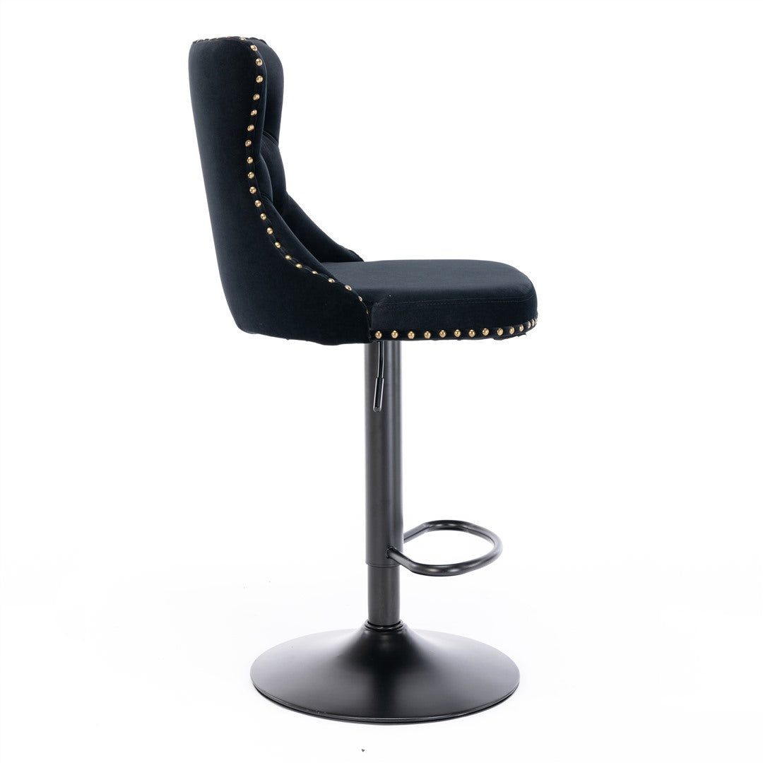 Orion Velvet Bar Table Swivel Adjustable (Set of 4)