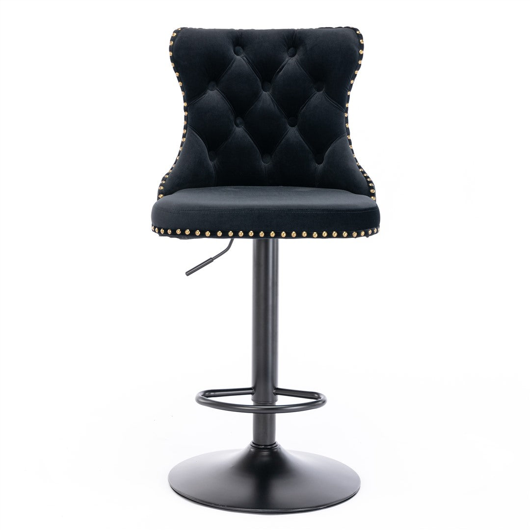 Quinn Velvet Bar Table Swivel Adjustable (Set of 2)