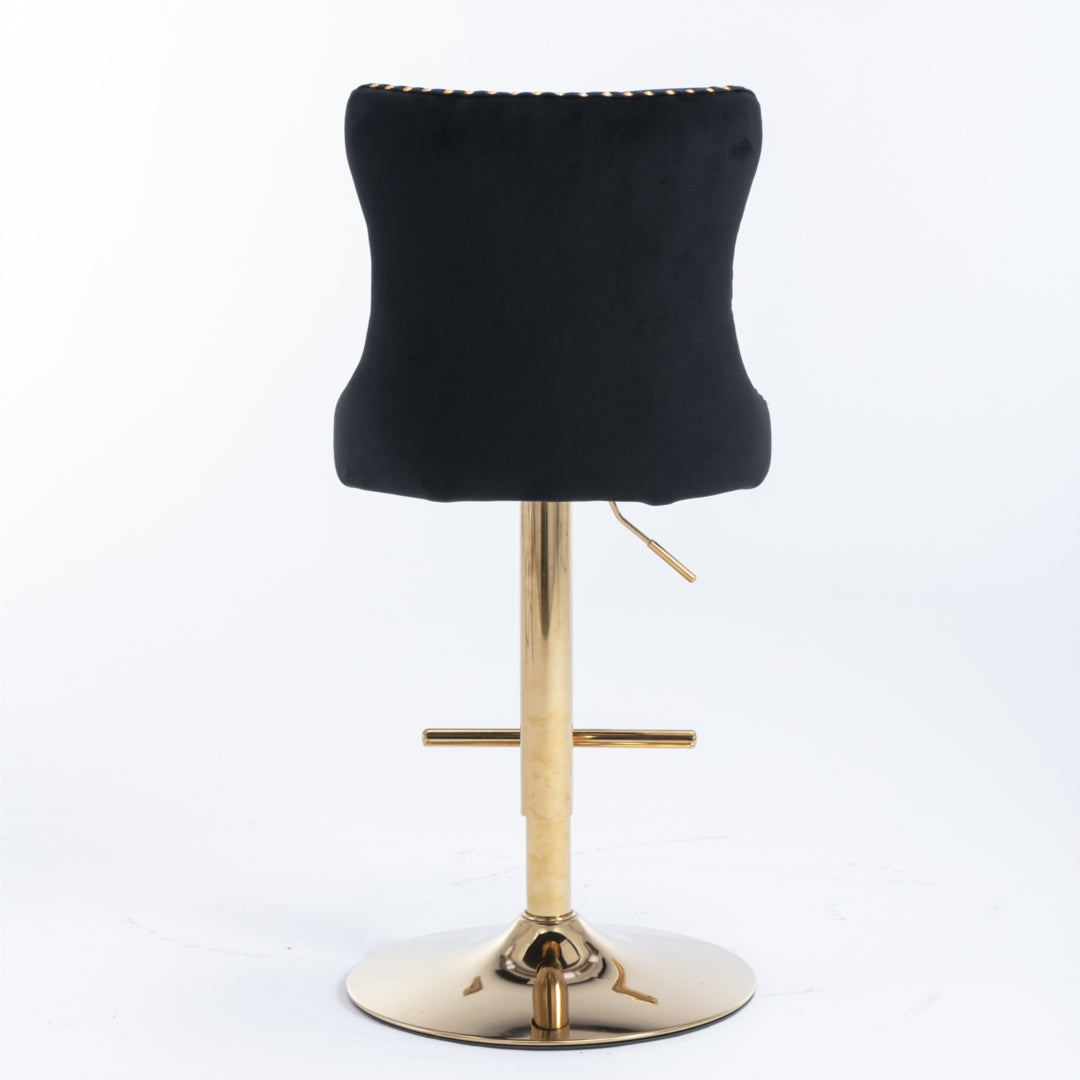 Clay Velvet Bar Table Swivel Adjustable (Set of 4) Black