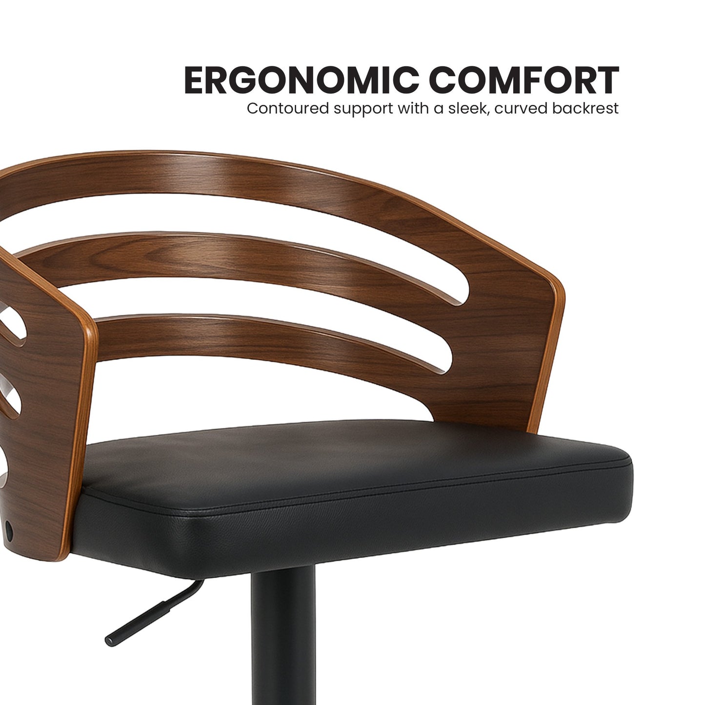 Abel Wooden Bar Table Swivel Adjustable (Set of 2) Walnut