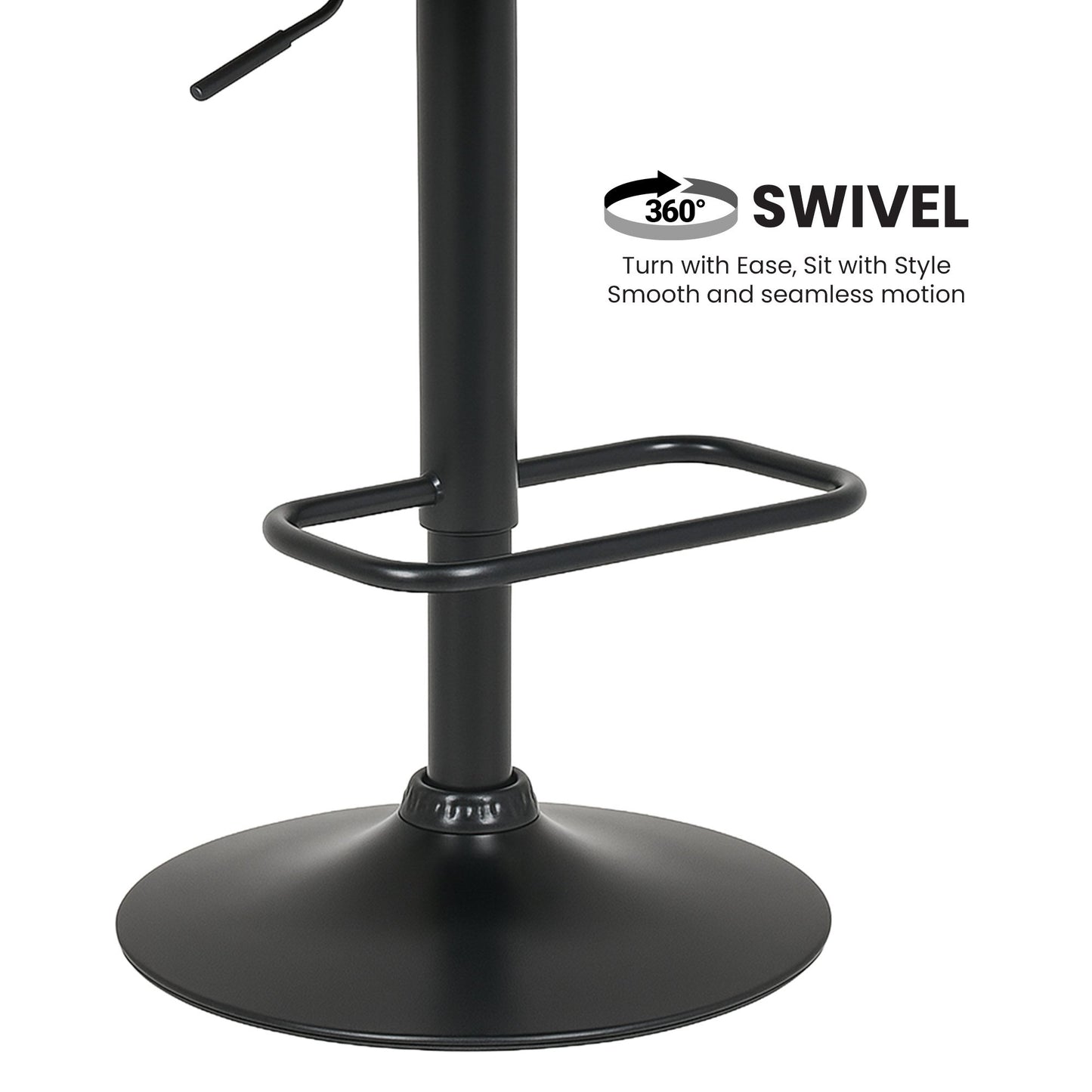 Abel Wooden Bar Table Swivel Adjustable (Set of 2) Walnut