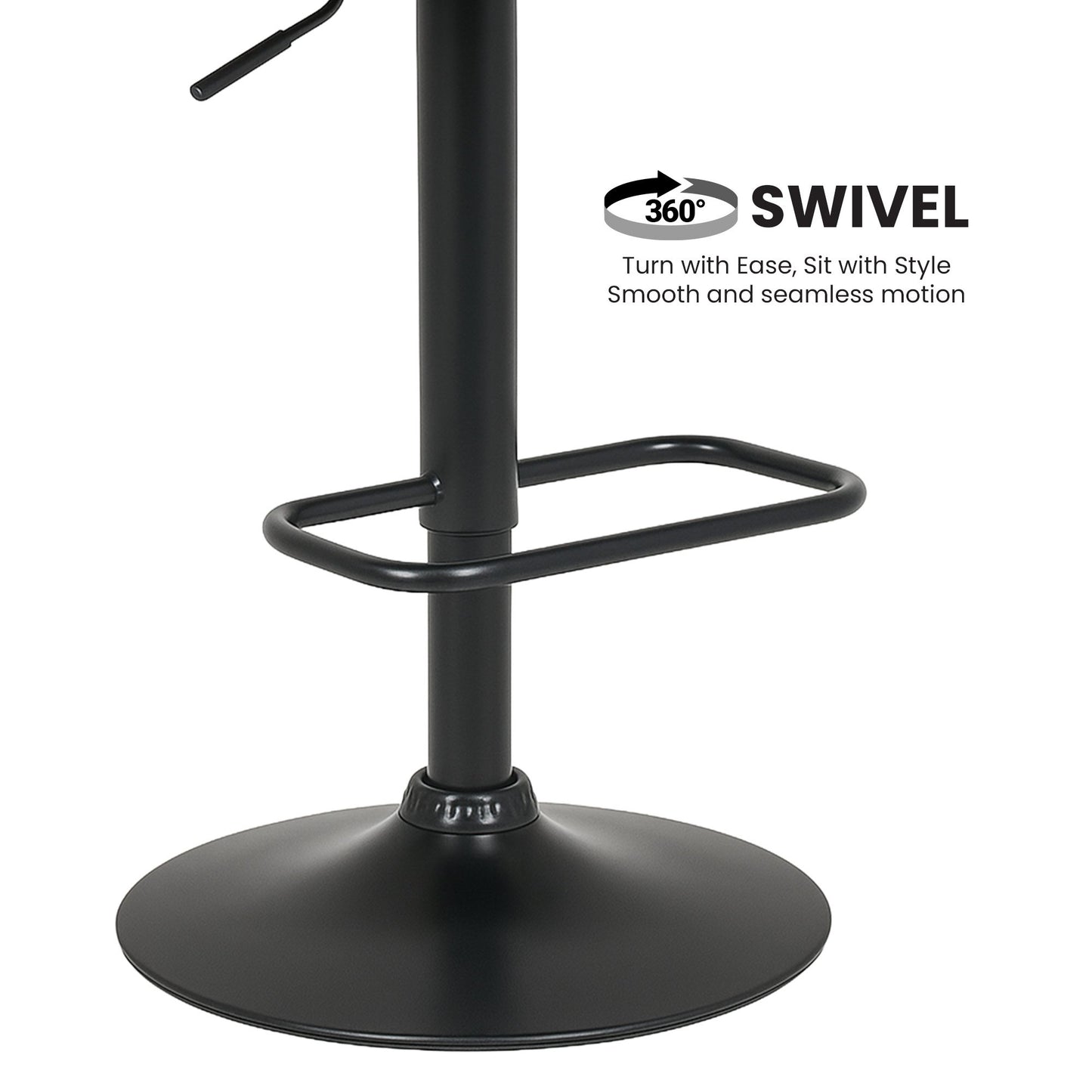Ewan Leather Bar Stool Walnut