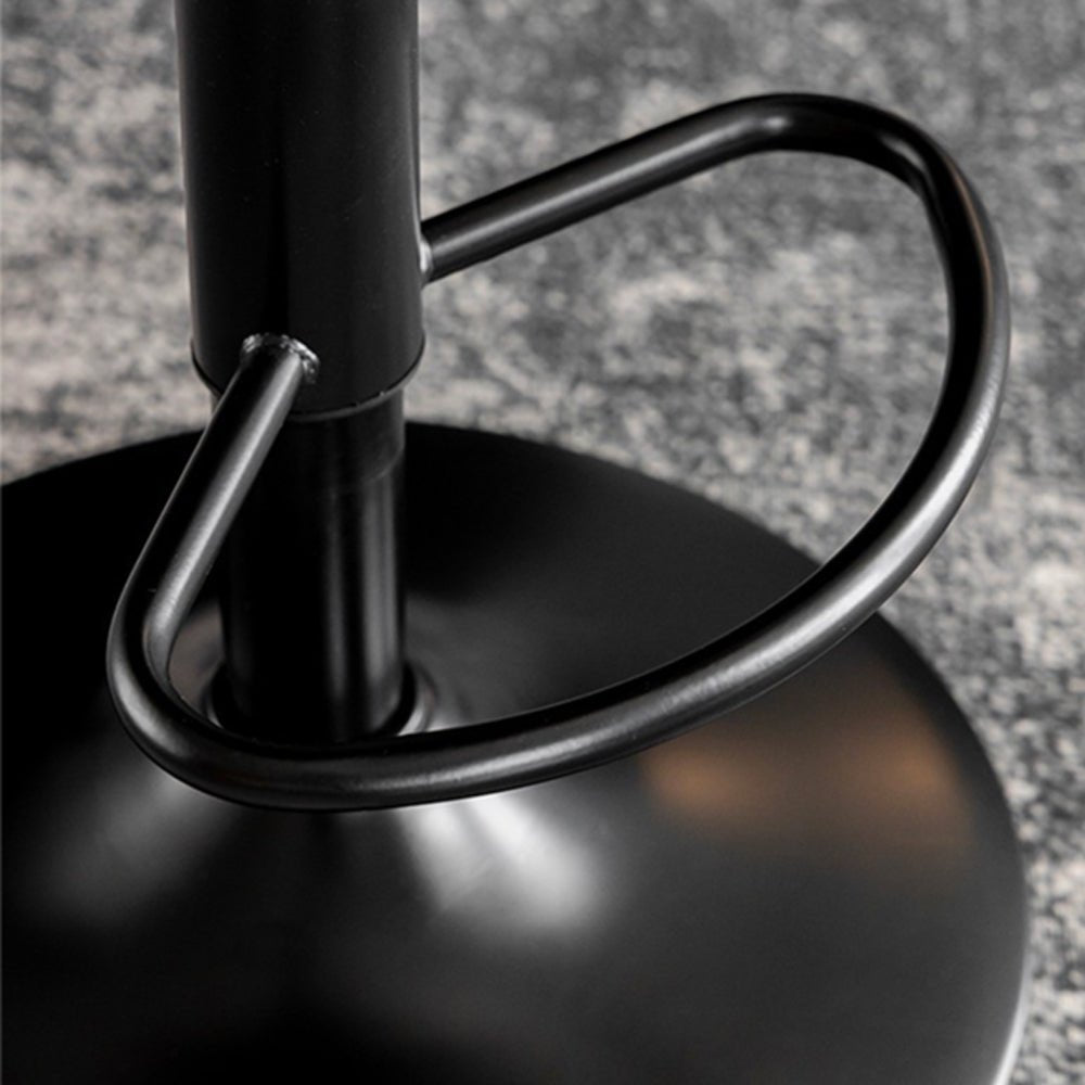 Finley Leather Counter Stool Swivel Adjustable (Set of 2) Black