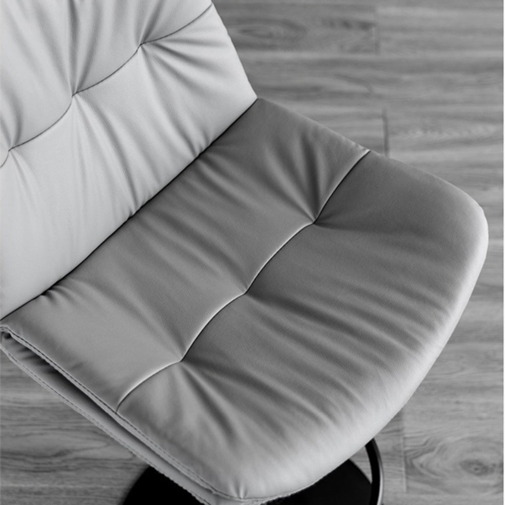 Finley Leather Counter Stool Swivel Adjustable (Set of 2) Black