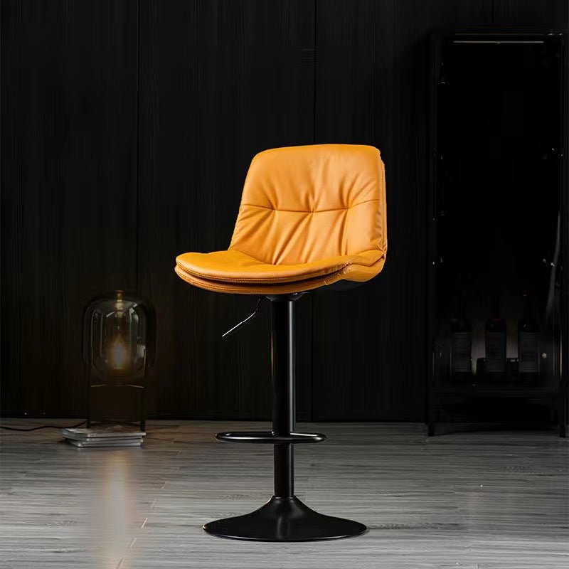 Vic Leather Counter Stool Swivel Adjustable (Set of 2) Grey