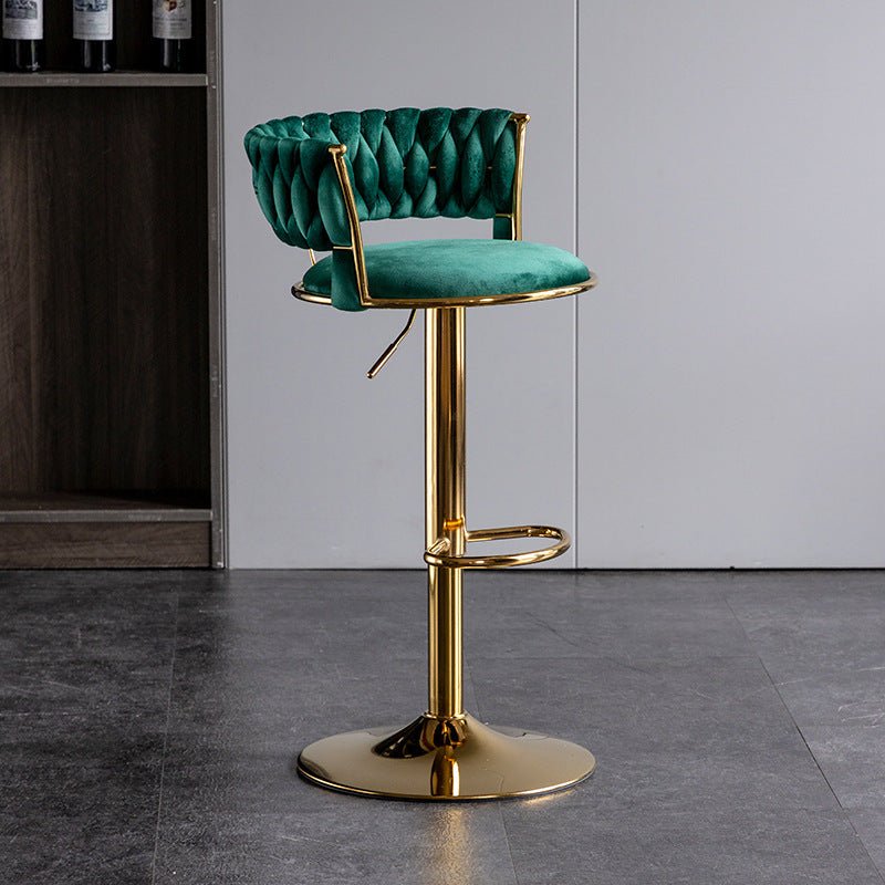 Dio Velvet Counter Stool (Set of 2) Green