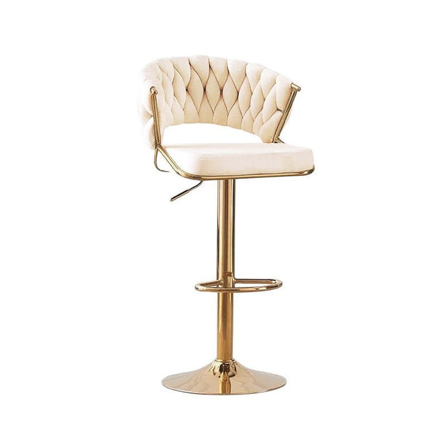 Neve Velvet Bar Stool Padded (Set of 2) Beige