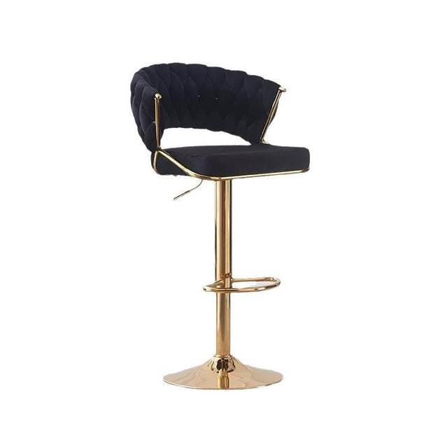 Jett Velvet Bar Stool Padded (Set of 2) Black