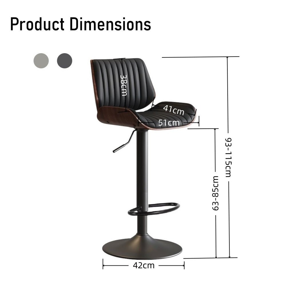 Ashton Wooden Bar Stool Grey