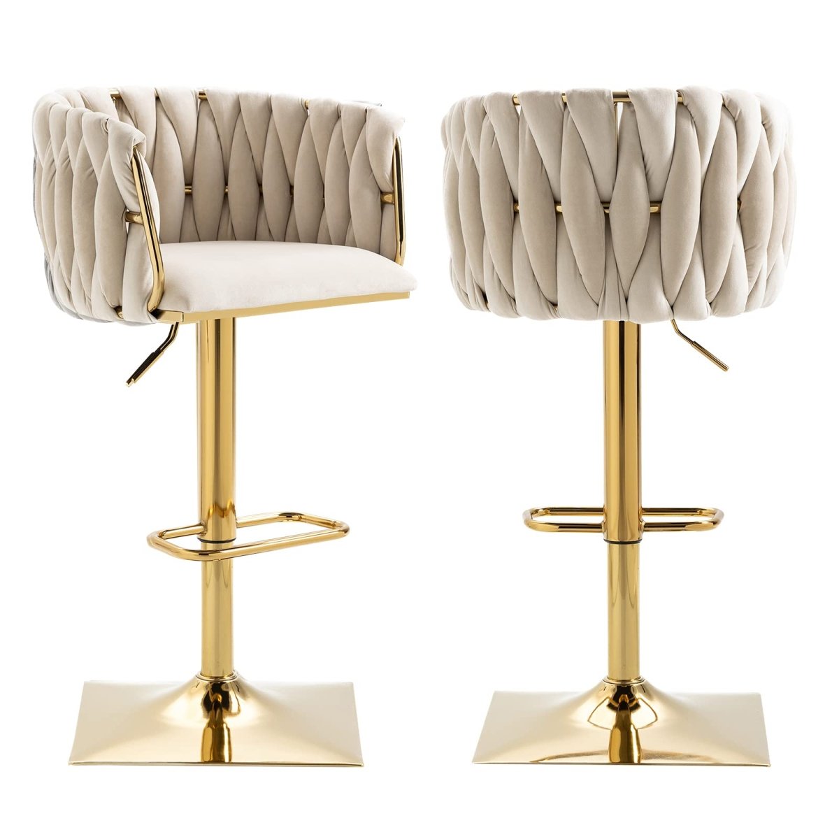 Quinn Velvet Counter Stool Swivel Adjustable (Set of 2)