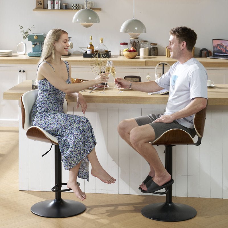 Oak Counter Stool Swivel White