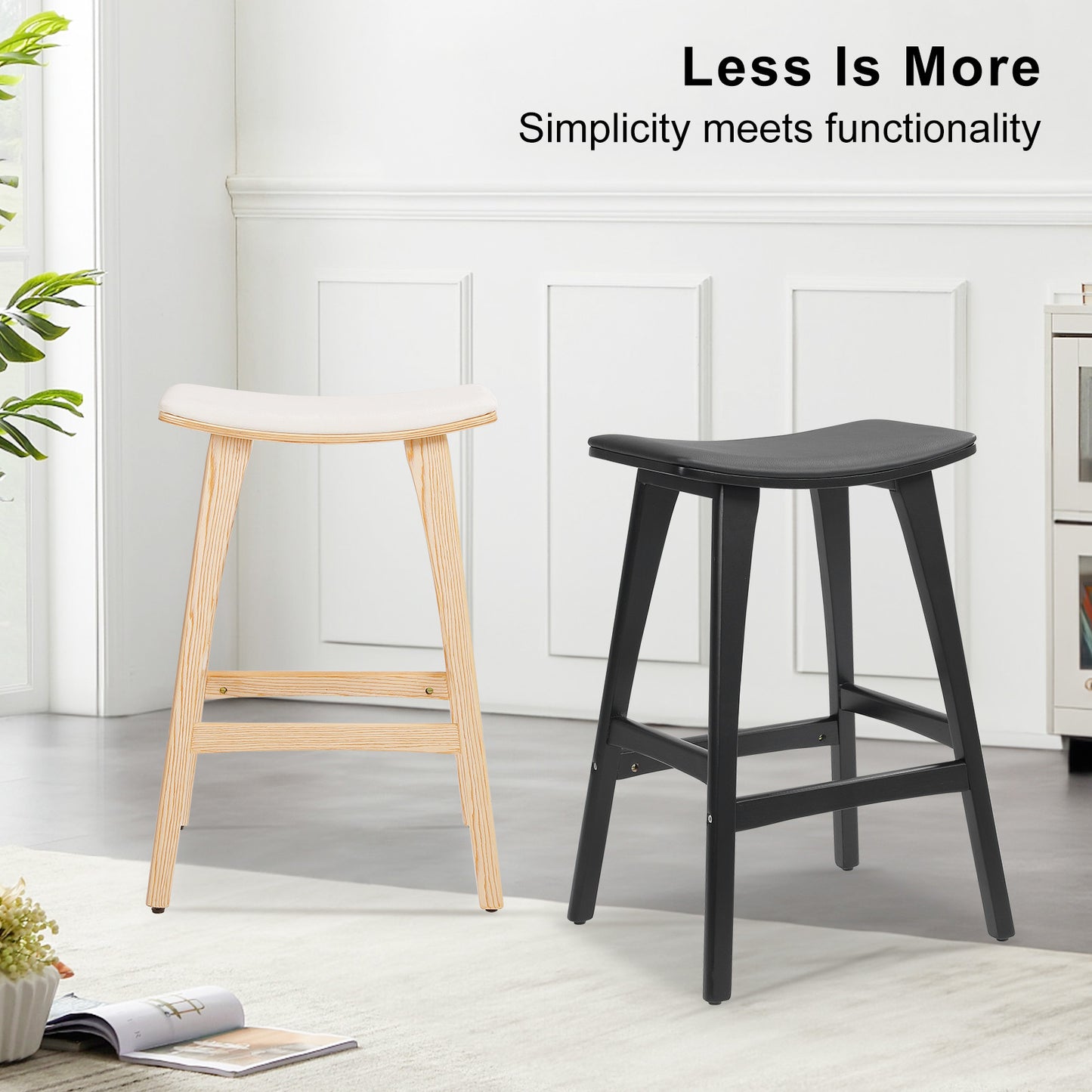 Remy Fabric Dining Chair Padded (Set of 2) Beige 65cm