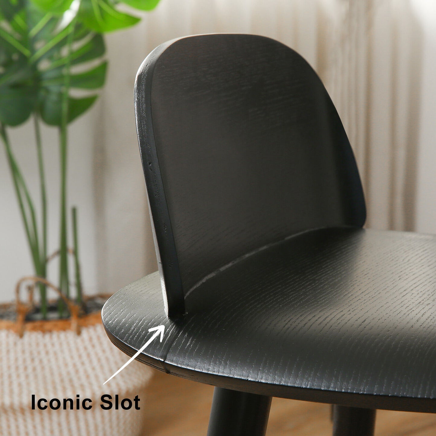 Fitz Wooden Dining Chair (Set of 2) Black 65cm