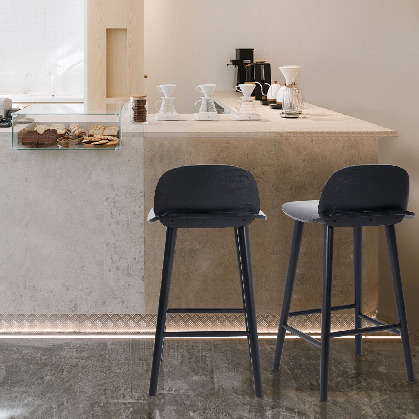 Fitz Wooden Dining Chair (Set of 2) Black 65cm