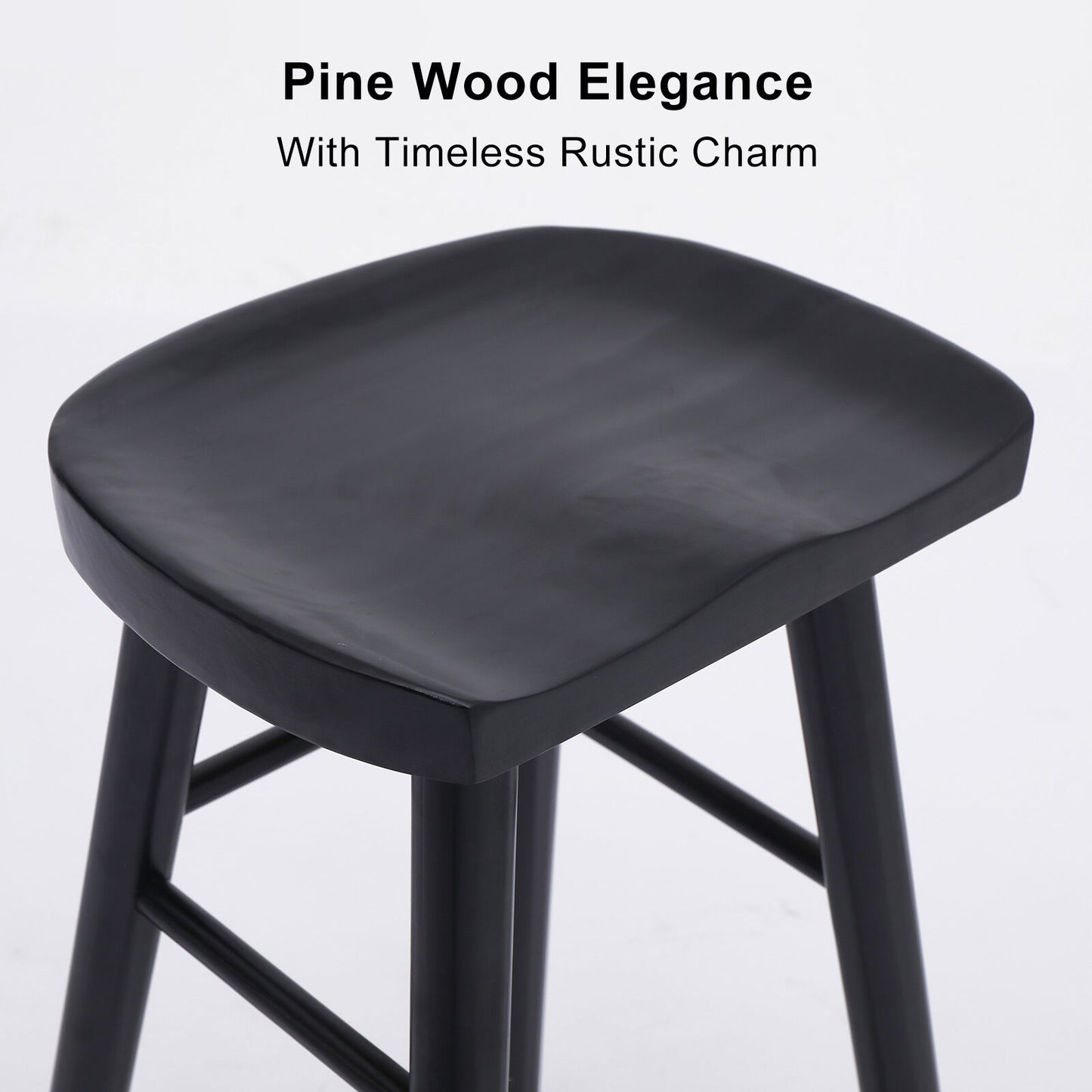 Vex Wooden Dining Chair (Set of 2) Black 65cm