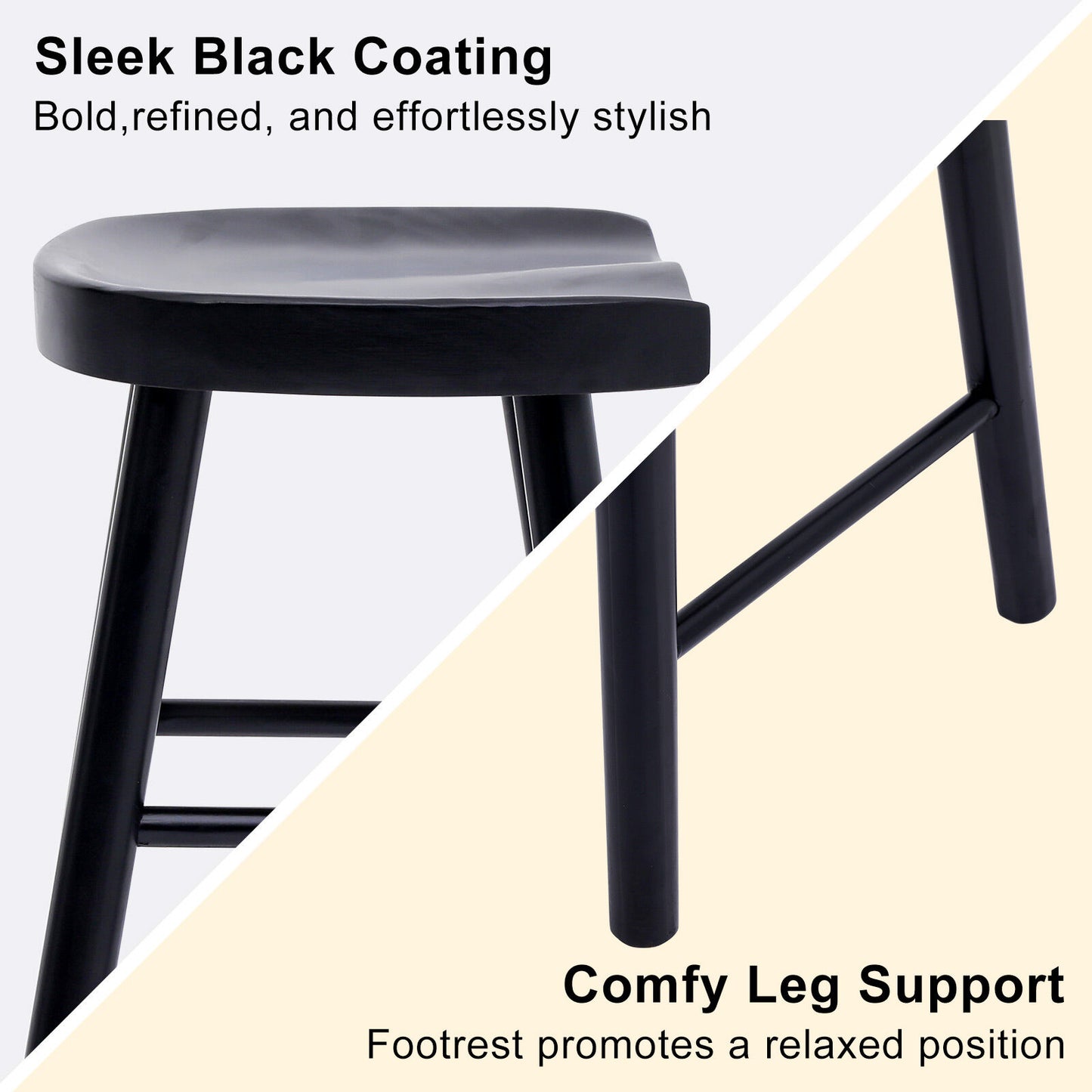 Vex Wooden Dining Chair (Set of 2) Black 65cm