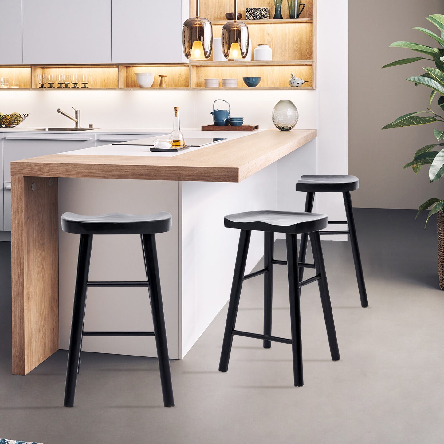 Kirk Wooden Dining Chair (Set of 4) Black 65cm