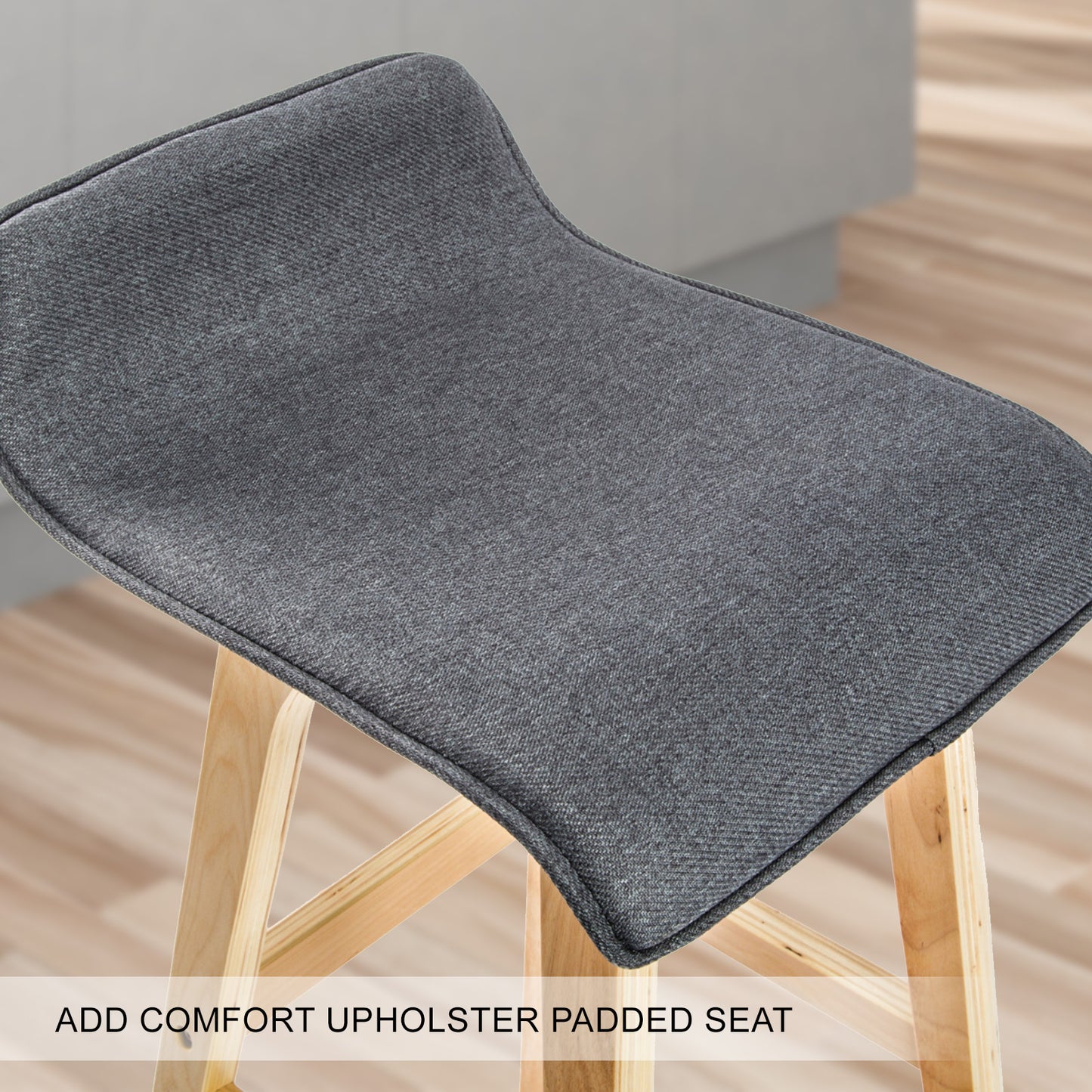Hart Fabric Dining Chair (Set of 2) Grey 74cm