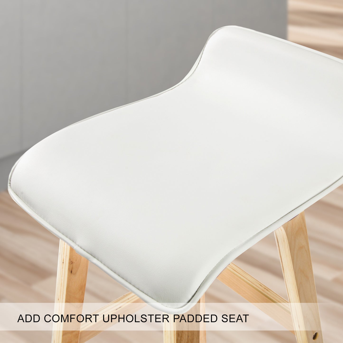 Marc Leather Dining Chair (Set of 4) White 74cm