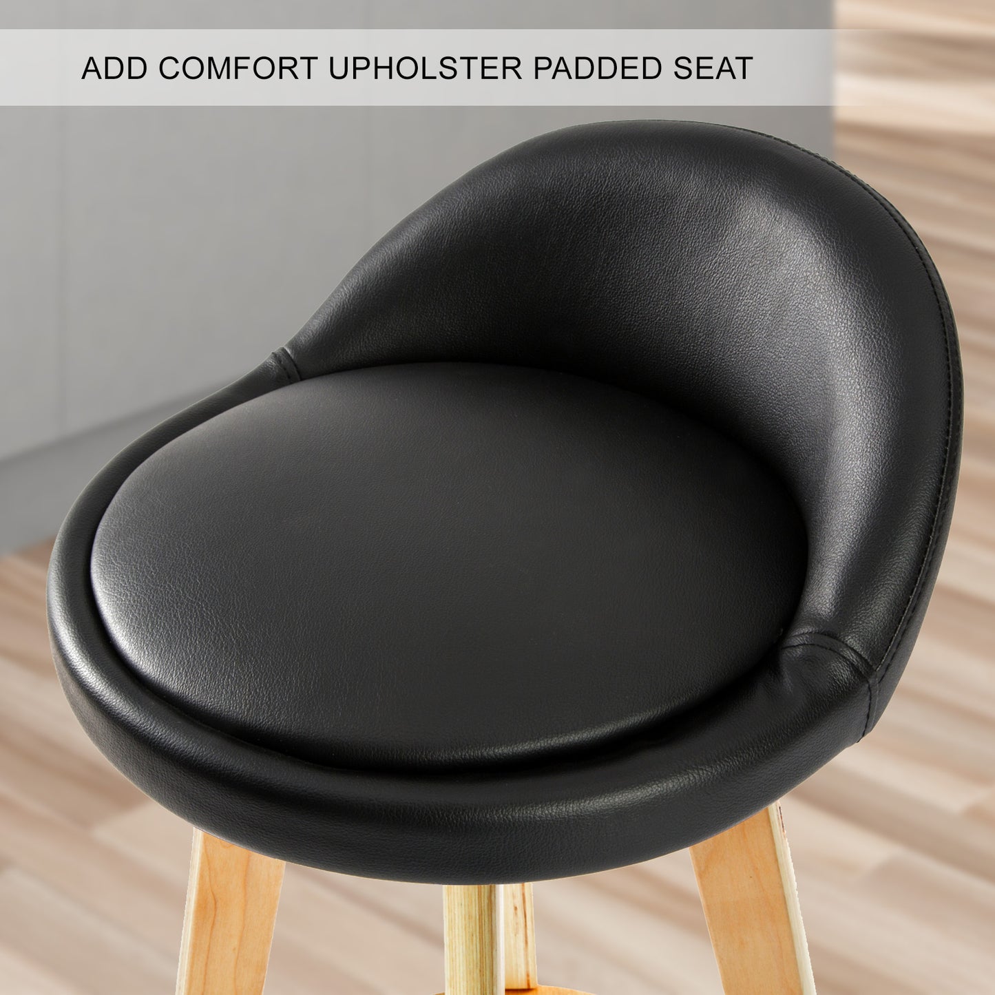 Fritz Leather Dining Chair (Set of 2) Black 72cm