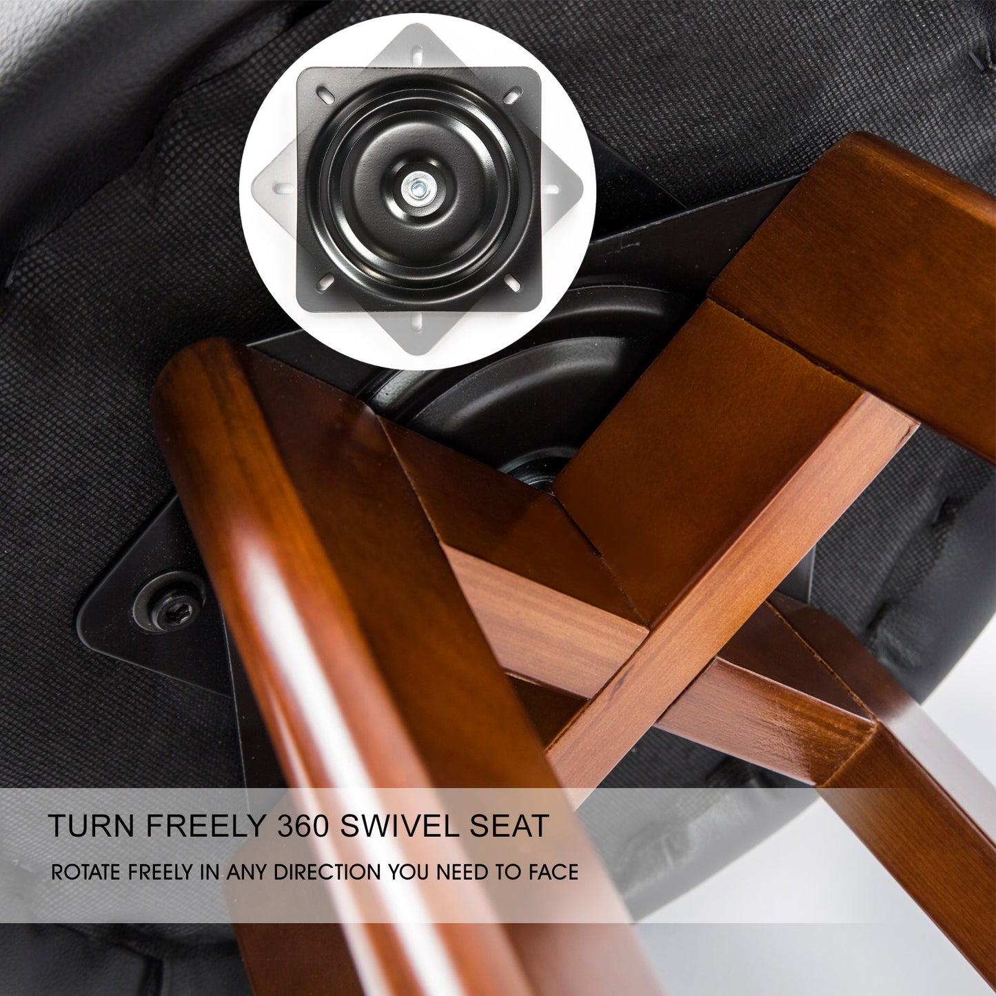 Ewan Leather Dining Chair (Set of 4) Black & Brown 72cm