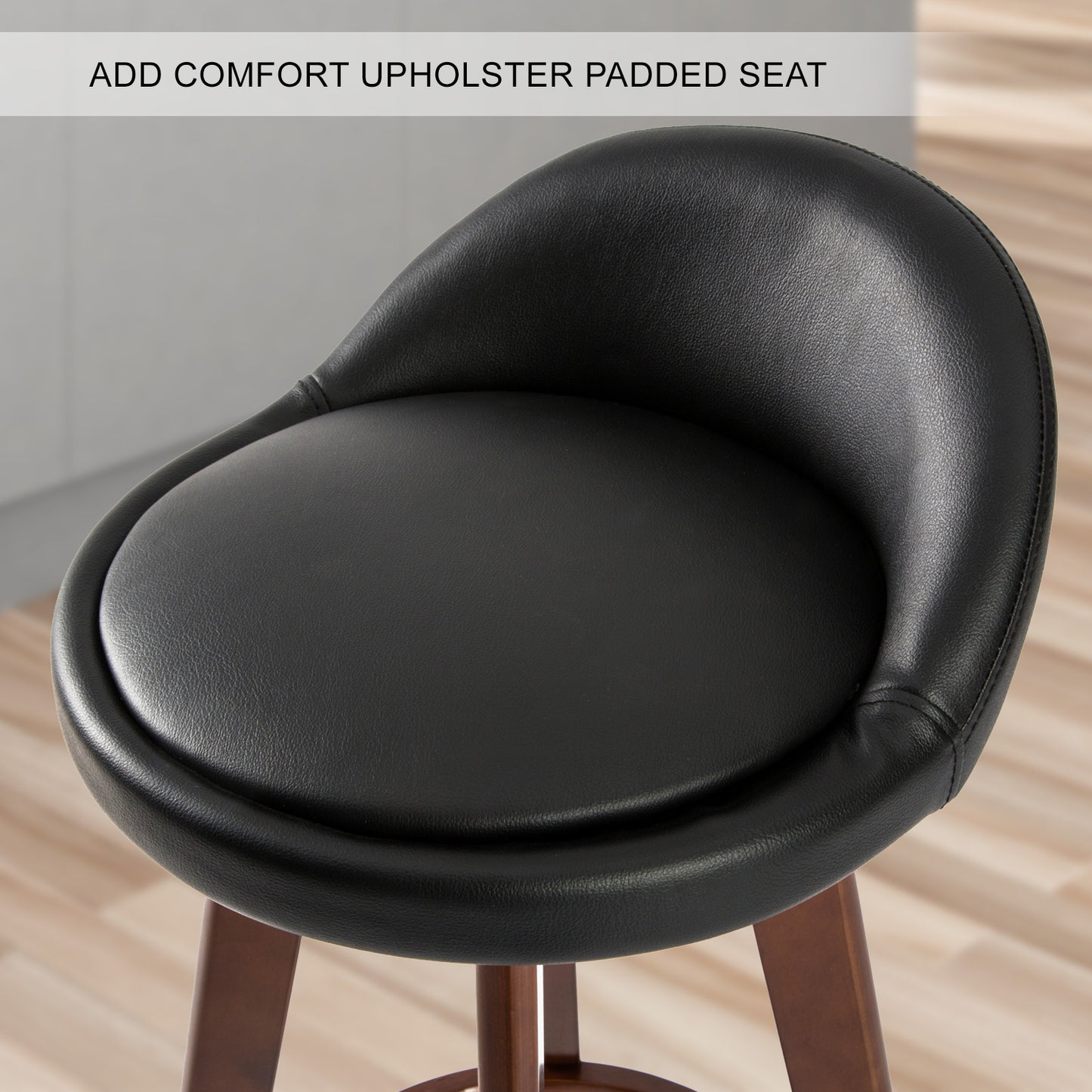 Ewan Leather Dining Chair (Set of 4) Black & Brown 72cm
