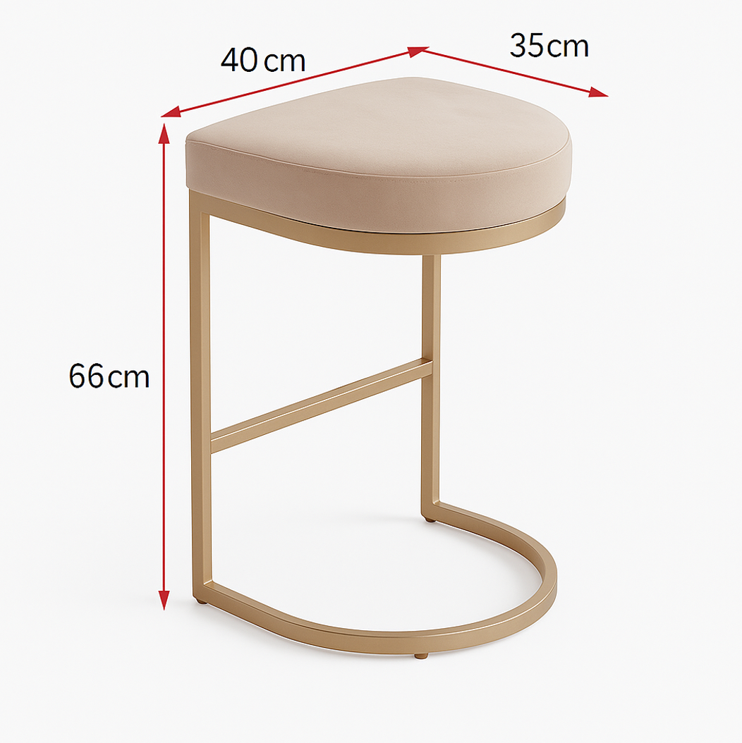 Uri Velvet Bar Stool
